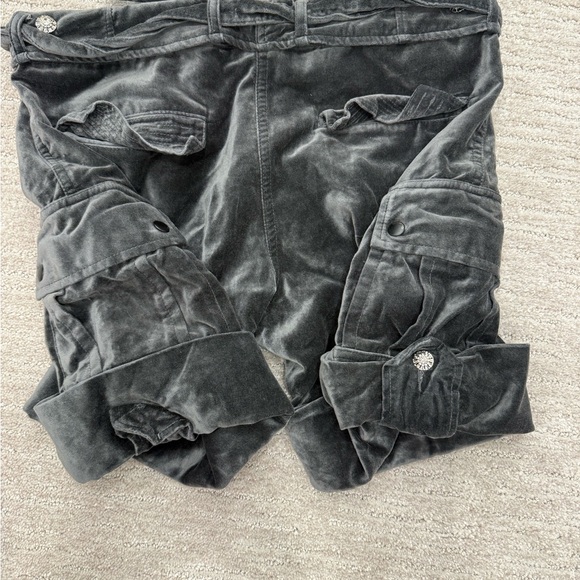Custo Barcelona Gray Velvet Cargo Shorts - Picture 7 of 7